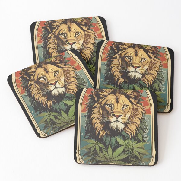 Item preview,  Rasta Lion Vintage Label  designed and sold by reggaeartgifts.