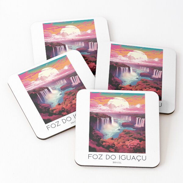 Item preview, A Pop Art Travel Print of the Iguaçu Falls in Foz do Iguaçu - Brazil designed and sold by StudioRedKoala.