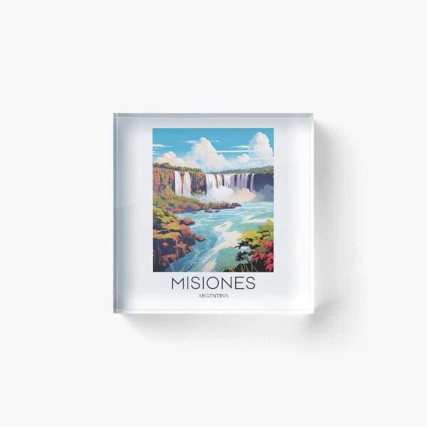 Item preview, A Pop Art Travel Print of the Iguazu Falls in Misiones - Argentina designed and sold by StudioRedKoala.