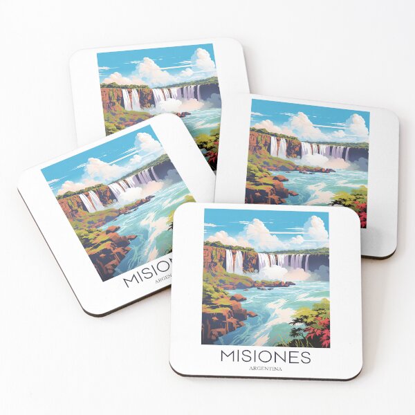 Item preview, A Pop Art Travel Print of the Iguazu Falls in Misiones - Argentina designed and sold by StudioRedKoala.