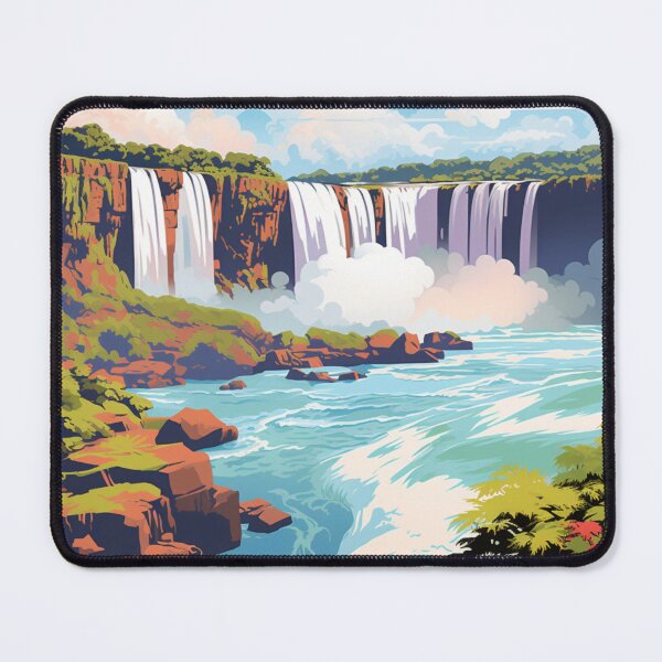 Item preview, A Pop Art Travel Print of the Iguazu Falls in Misiones - Argentina designed and sold by StudioRedKoala.