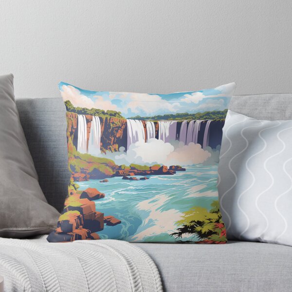 Item preview, A Pop Art Travel Print of the Iguazu Falls in Misiones - Argentina designed and sold by StudioRedKoala.