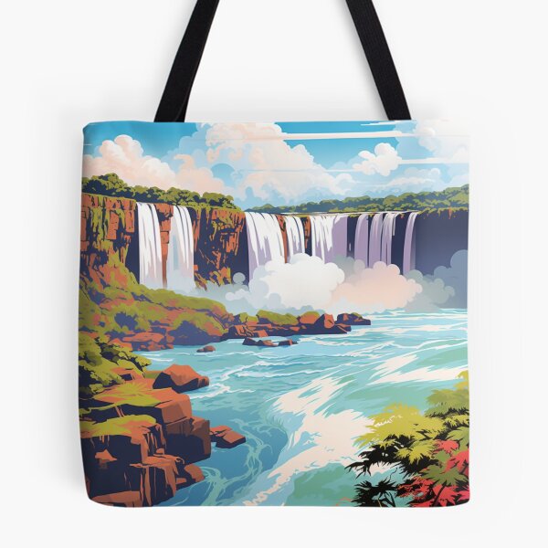 Item preview, A Pop Art Travel Print of the Iguazu Falls in Misiones - Argentina designed and sold by StudioRedKoala.