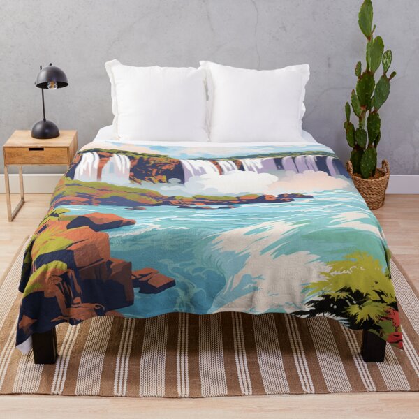 Item preview, A Pop Art Travel Print of the Iguazu Falls in Misiones - Argentina designed and sold by StudioRedKoala.