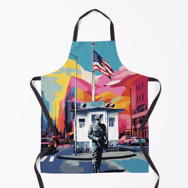 Item preview, A Pop Art Travel Print of the Checkpoint Charlie - Berlin - Germany designed and sold by StudioRedKoala.