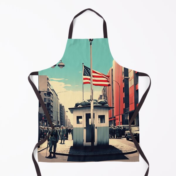 Item preview, A Pop Art Travel Print of the Checkpoint Charlie - Berlin - Germany designed and sold by StudioRedKoala.