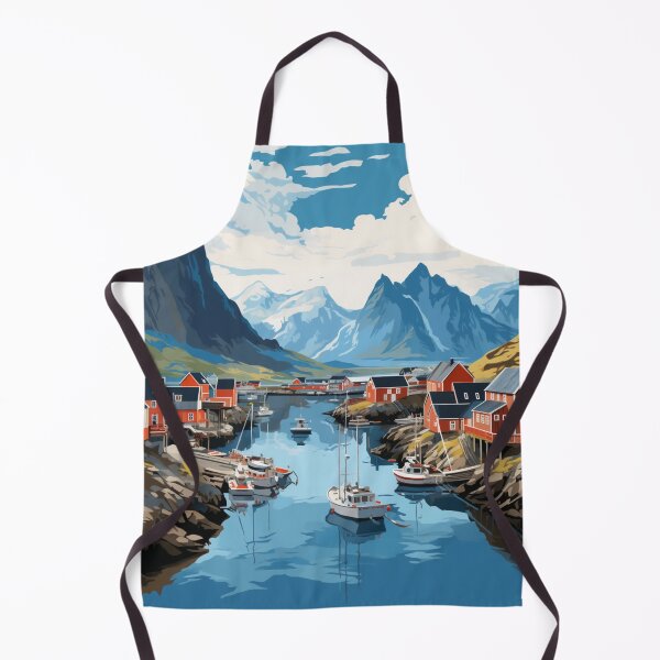 Item preview, A Pop Art Travel Print of the Lofoten Islands - Norway designed and sold by StudioRedKoala.