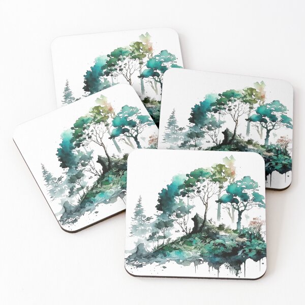 Item preview, Fantasy watercolor forest designed and sold by Estalon.