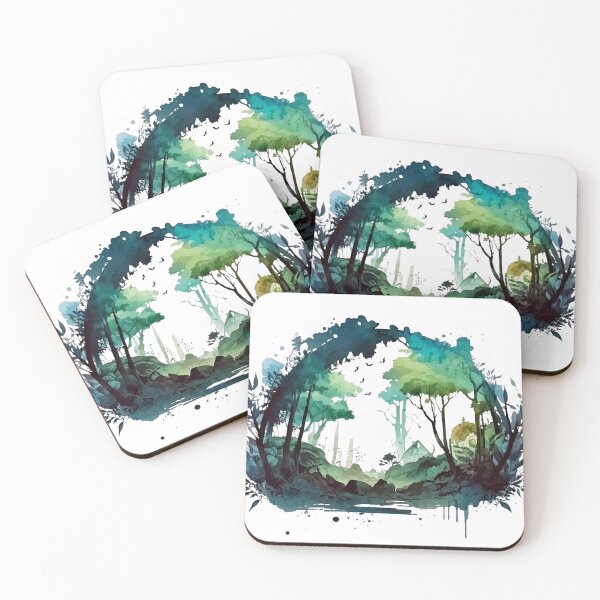 Item preview, Fantasy watercolor forest designed and sold by Estalon.