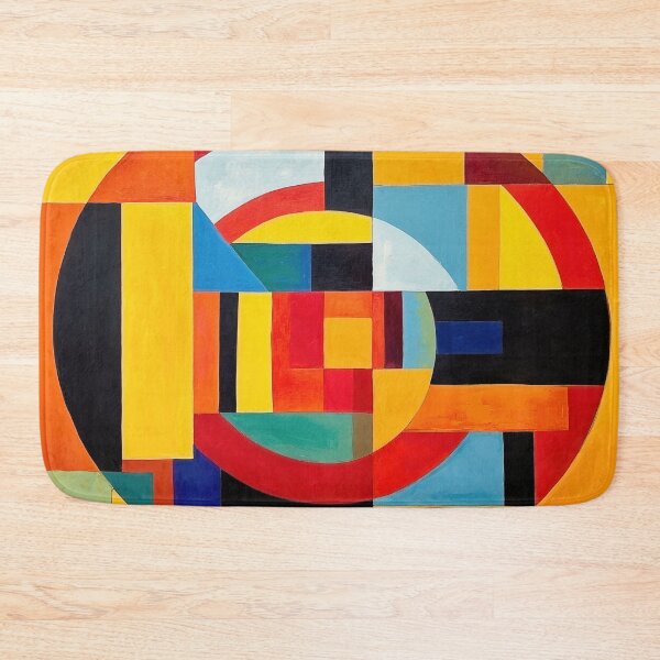 Item preview, "Summer at the Seaside" Kandinsky Style Geometric Art done in Acrylic with Bold Colours designed and sold by BuickRasDesign.