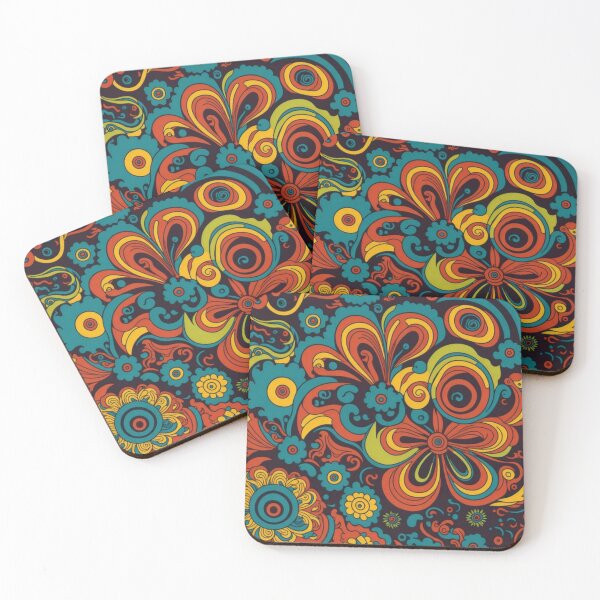 Item preview, Flower Power Colourful Flower Pattern designed and sold by druidwolfart.