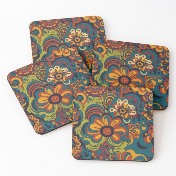 Item preview, Flower Power Colourful Flower Pattern designed and sold by druidwolfart.
