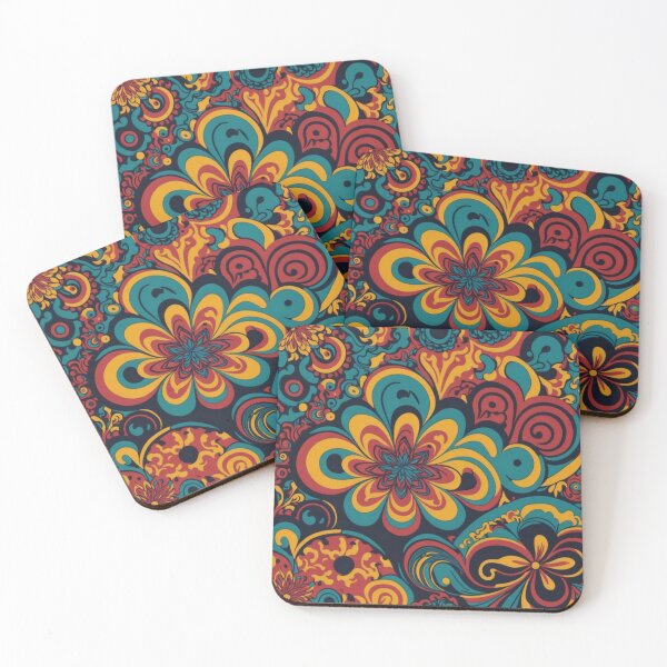 Item preview, Flower Power Colourful Flower Pattern designed and sold by druidwolfart.