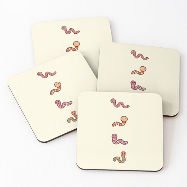 Item preview, Cute worm sticker pack designed and sold by stickersmegafun.