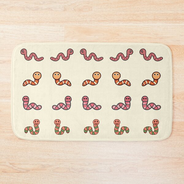 Item preview, Cute worm sticker pack designed and sold by stickersmegafun.