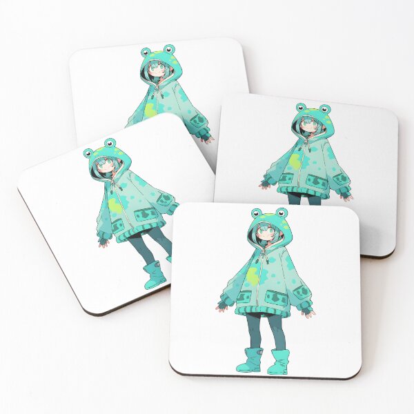 Item preview,  Blue Frog Anime Girl designed and sold by RibbitFans101.