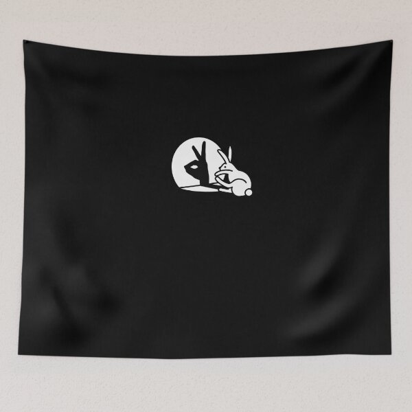 Item preview, Funny Rabbit hand shadow puppets humor pop art designed and sold by BriceHill.