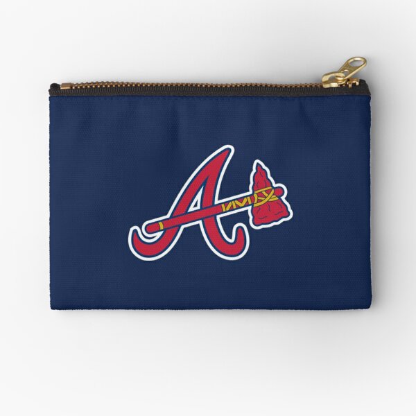 The Atlanta Braves Baseball Team Signage Art Zip Pouch by Reid