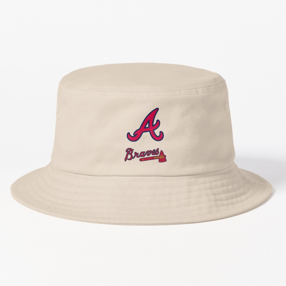 Girls Infant New Era Pink Atlanta Braves Pattern Bucket Hat