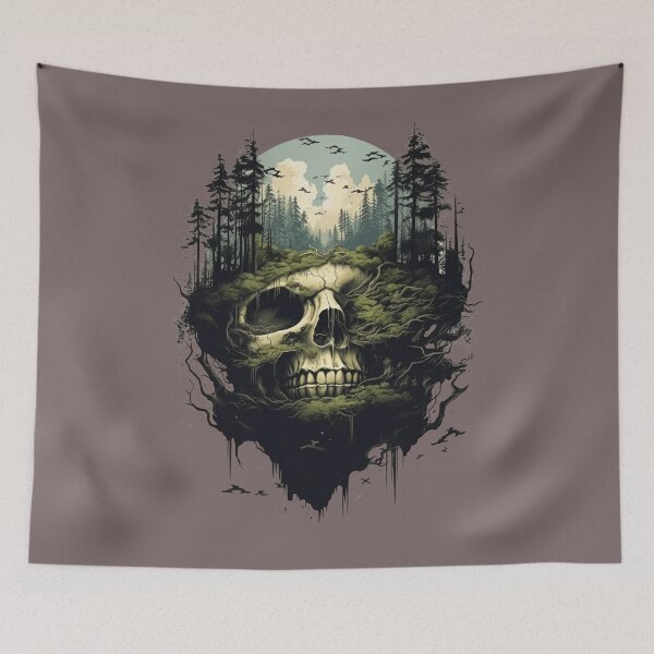 Item preview, New Life Moss Skull Art Piece designed and sold by Jasby-Co.