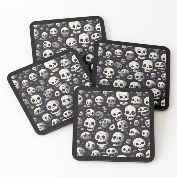 Item preview, Skull Expressions: A Cartoonish Monochrome Medley designed and sold by trendyzcom.