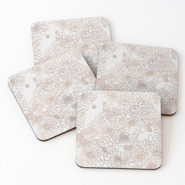 Item preview, Gold & White flowers designed and sold by LEIKOI.