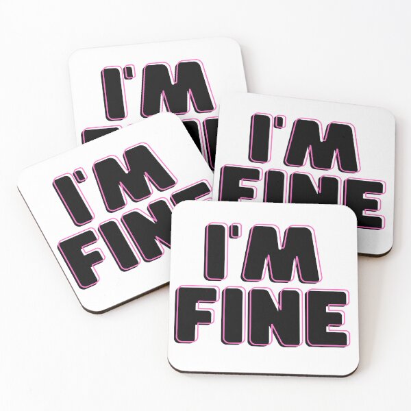 Item preview, I'm Fine - Pink & Black designed and sold by addie-plays.