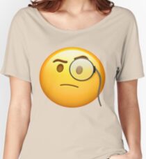 Monocle Emoji Women's Relaxed Fit T-Shirt