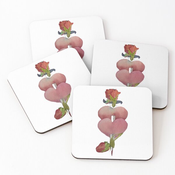 Item preview, Watercolor Rose entwined on sword piercing Hearts  designed and sold by LkateMc.