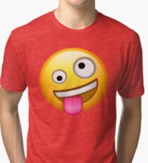 Crazy Face Emoji Tri-blend T-Shirt