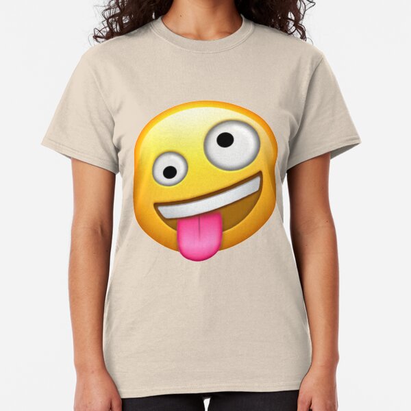 Fun Novelty Ladies Skinny Fit T-Shirt GHOST EMOJI SnapChat Style