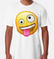 Verrücktes Gesicht Emoji Longshirt