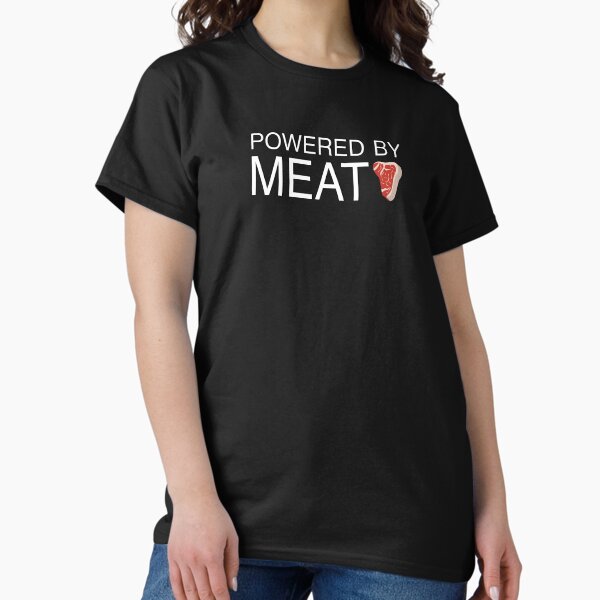Vista previa del artículo con la obra «ALIMENTADO POR CARNE, Gráfico de dieta cetogénica carnívora», diseñado y vendido por TammarsDesigns.