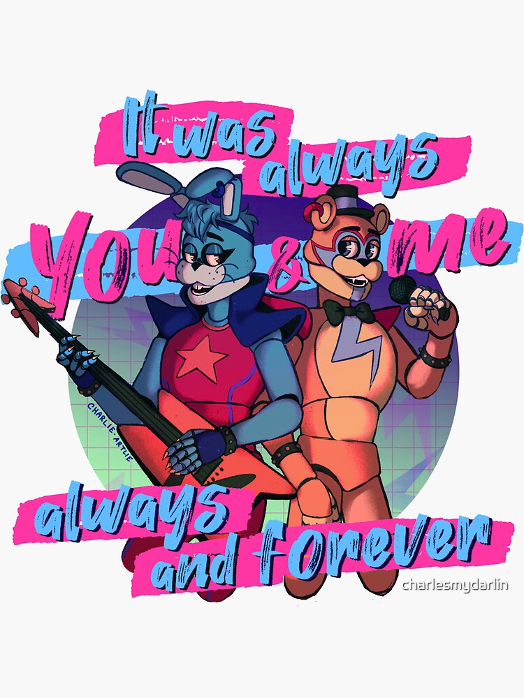 FNAF - Glamrock Bonnie & Glamrock Freddy (Fazburger™️) Sticker