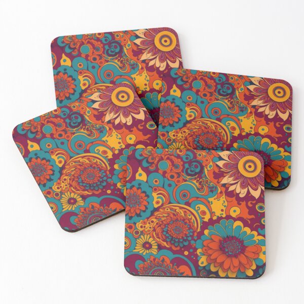 Item preview, Flower Power Colourful Flower Pattern designed and sold by druidwolfart.
