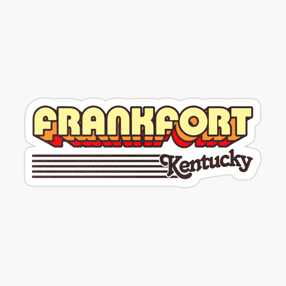 Frankfort, Kentucky | Retro Stripes Sticker