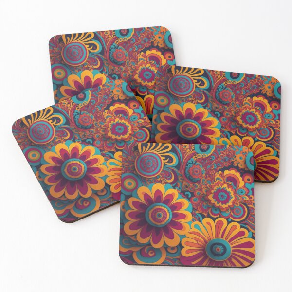 Item preview, Flower Power Colourful Flower Pattern designed and sold by druidwolfart.