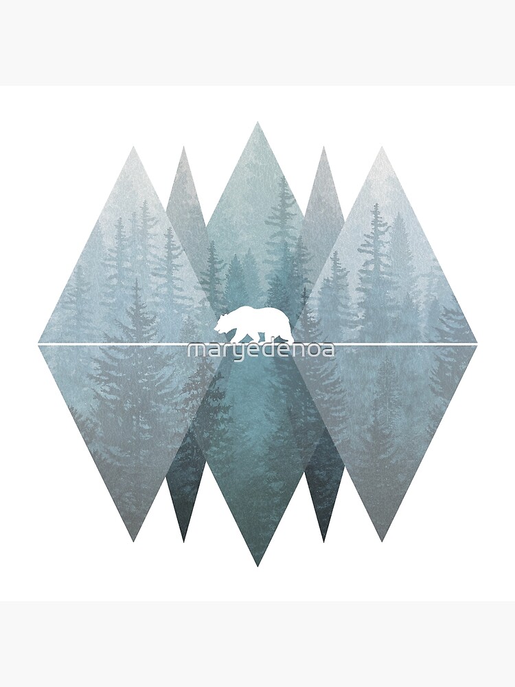 Misty Forest Mountain Bear by maryedenoa