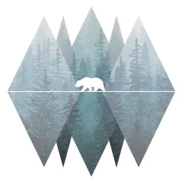 Artwork thumbnail, Misty Forest Mountain Bear by maryedenoa