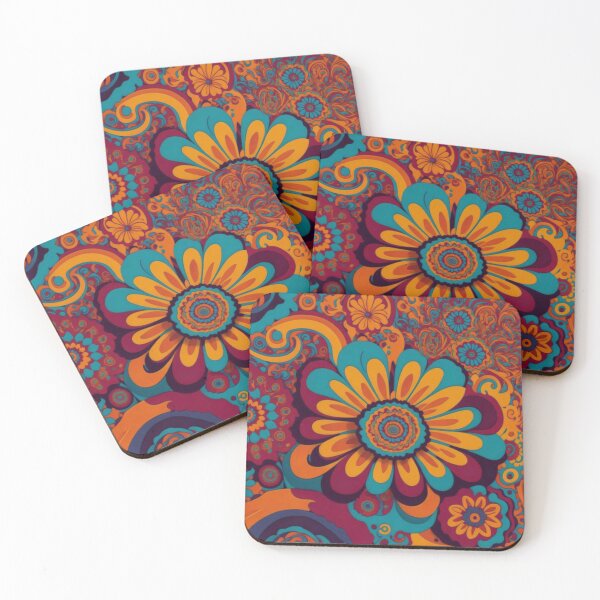 Item preview, Flower Power Colourful Flower Pattern designed and sold by druidwolfart.