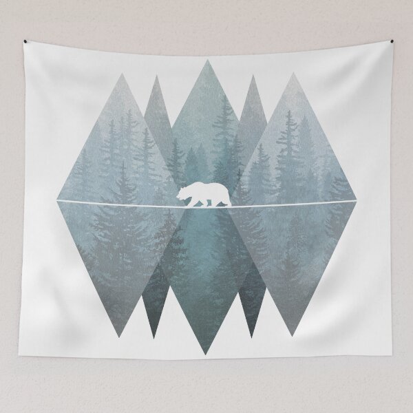 Item preview, Misty Forest Mountain Bear designed and sold by maryedenoa.