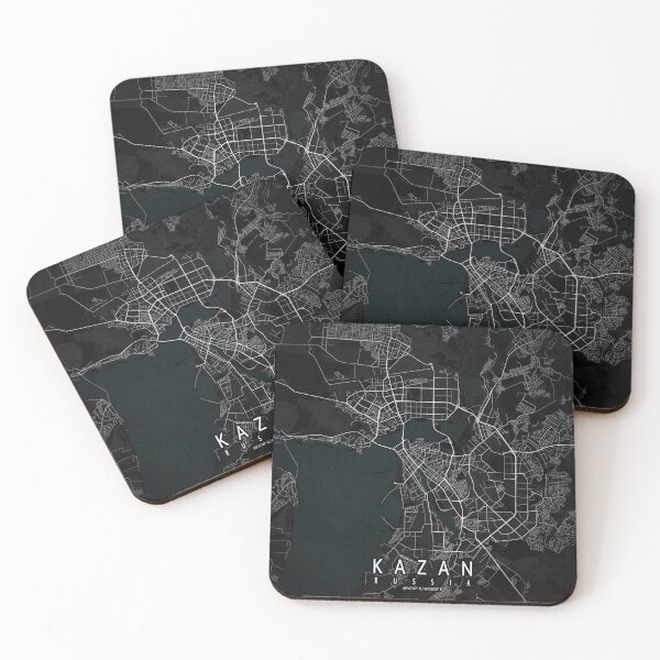 Item preview, Kazan City Map of Russia - Dark designed and sold by deMAP.