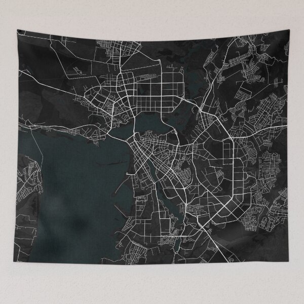 Item preview, Kazan City Map of Russia - Dark designed and sold by deMAP.