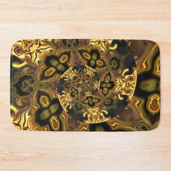 Item preview, Flame Viper - gold green black brown orange fractal spiral designed and sold by JaycraveDesigns.