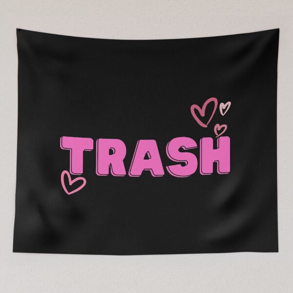 Item preview, Trash - Pink with Hearts designed and sold by addie-plays.