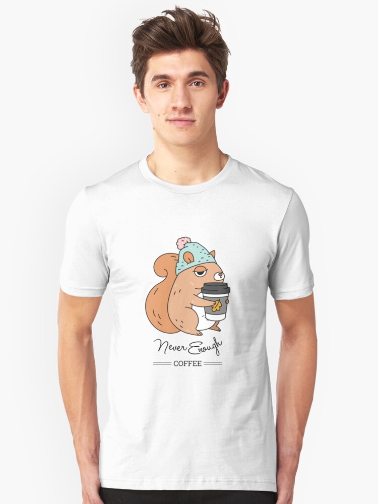 Alternate view of Squirrel, never enough coffee Slim Fit T-Shirt