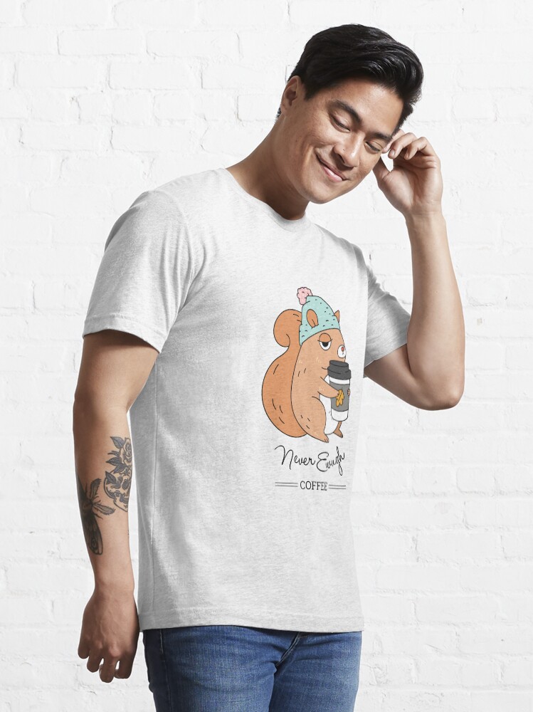 Alternate view of Squirrel, never enough coffee Essential T-Shirt