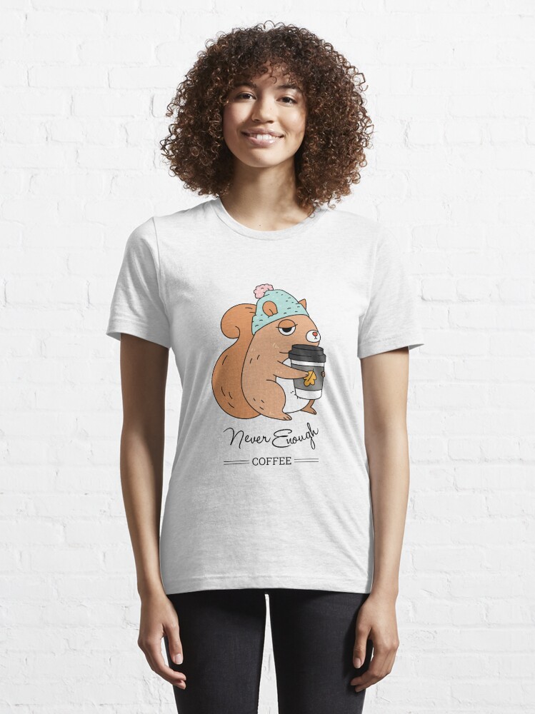 Alternate view of Squirrel, never enough coffee Essential T-Shirt