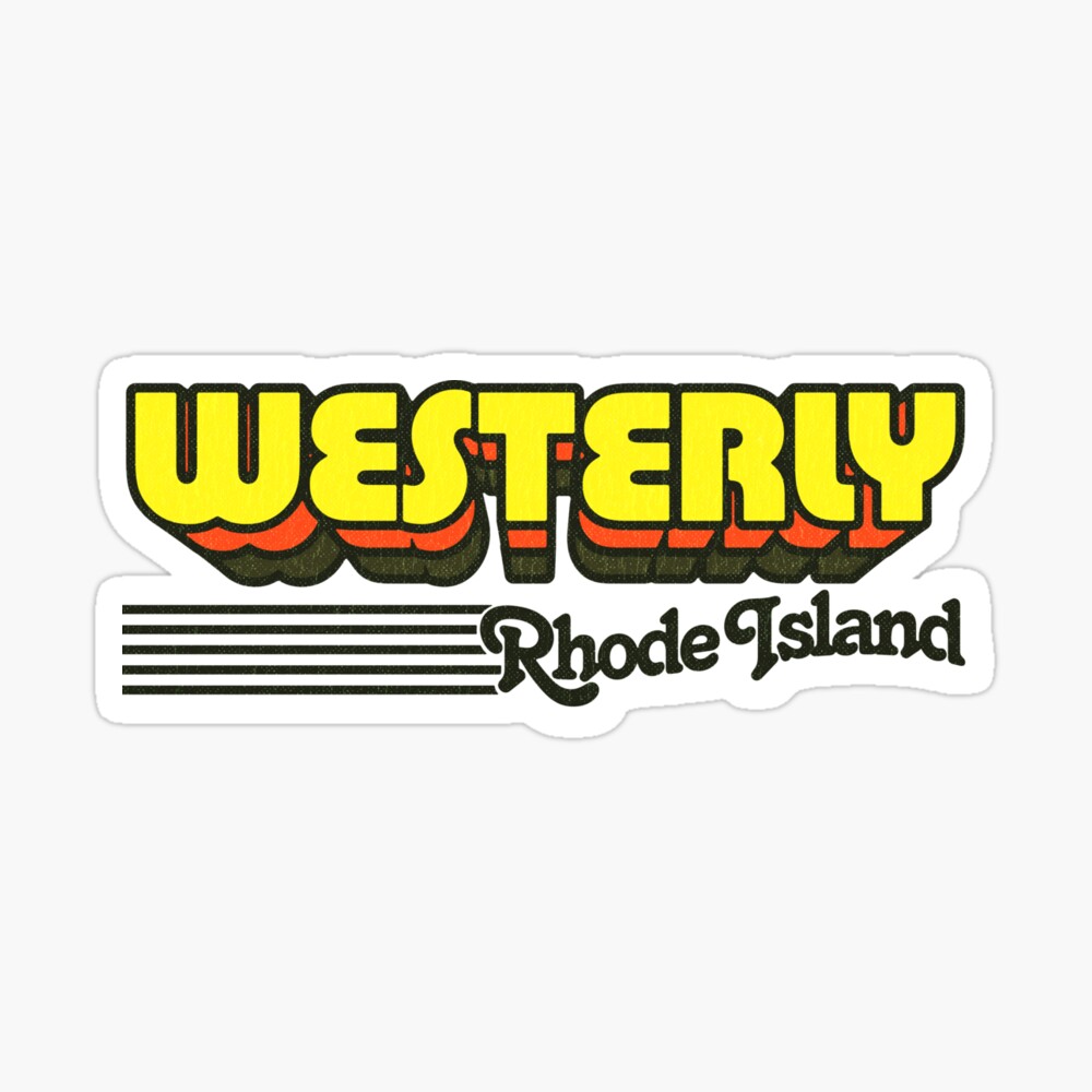 Westerly, Rhode Island | Retro Stripes Sticker