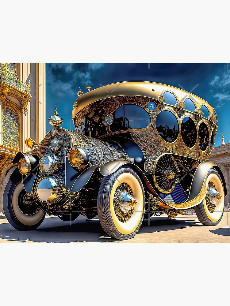 Shiny Golden Car Poster for Sale by Elisabeth Lucas
